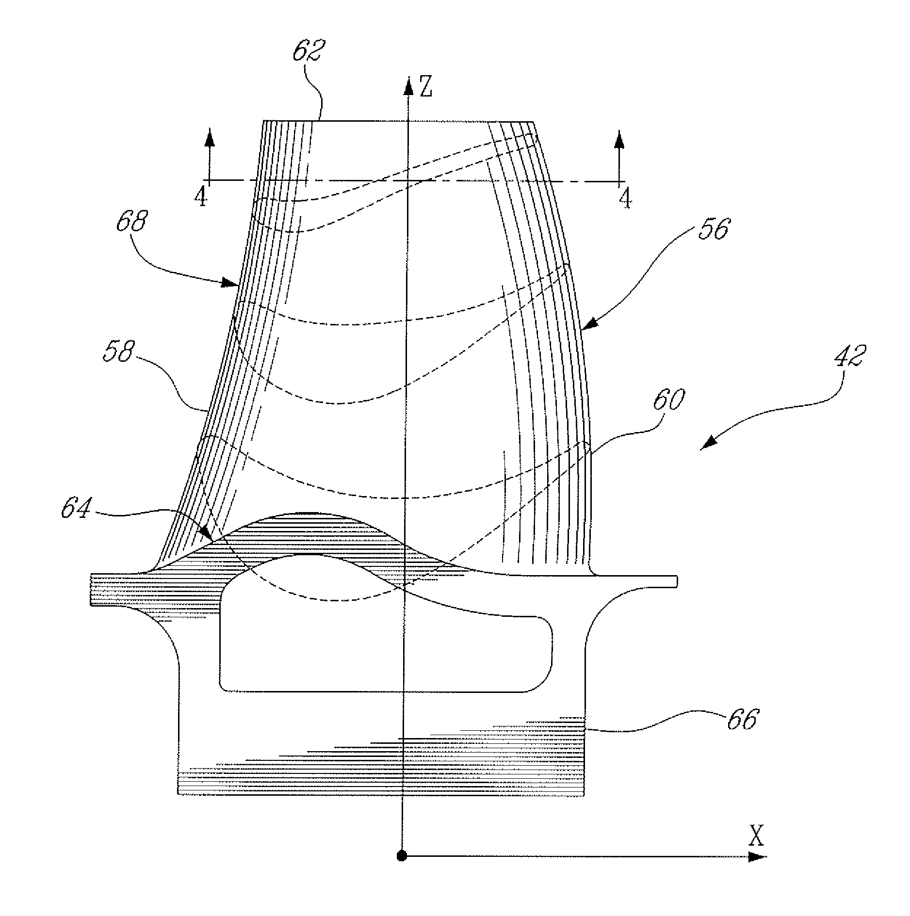 HP turbine blade airfoil profile