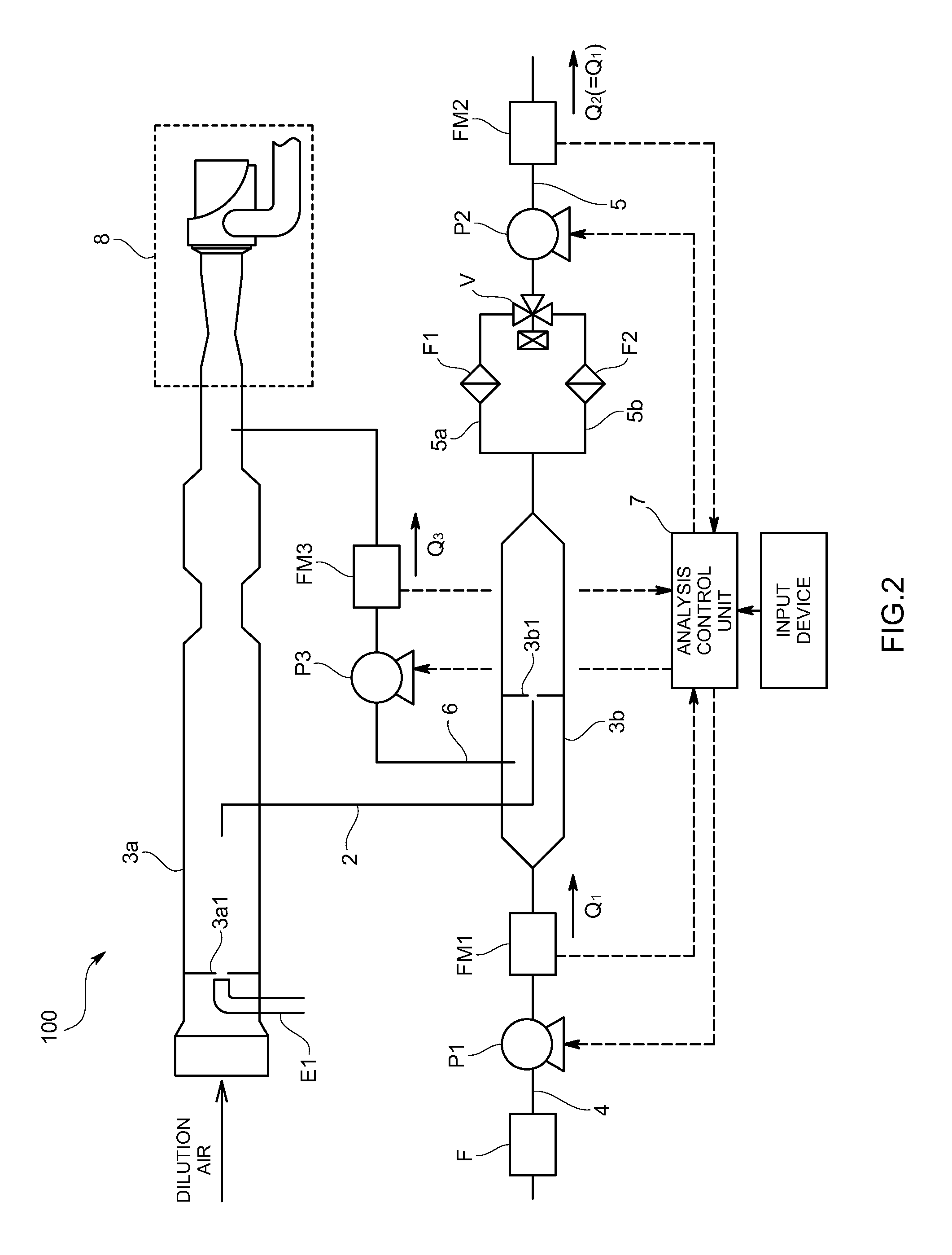 Exhaust gas sampling device