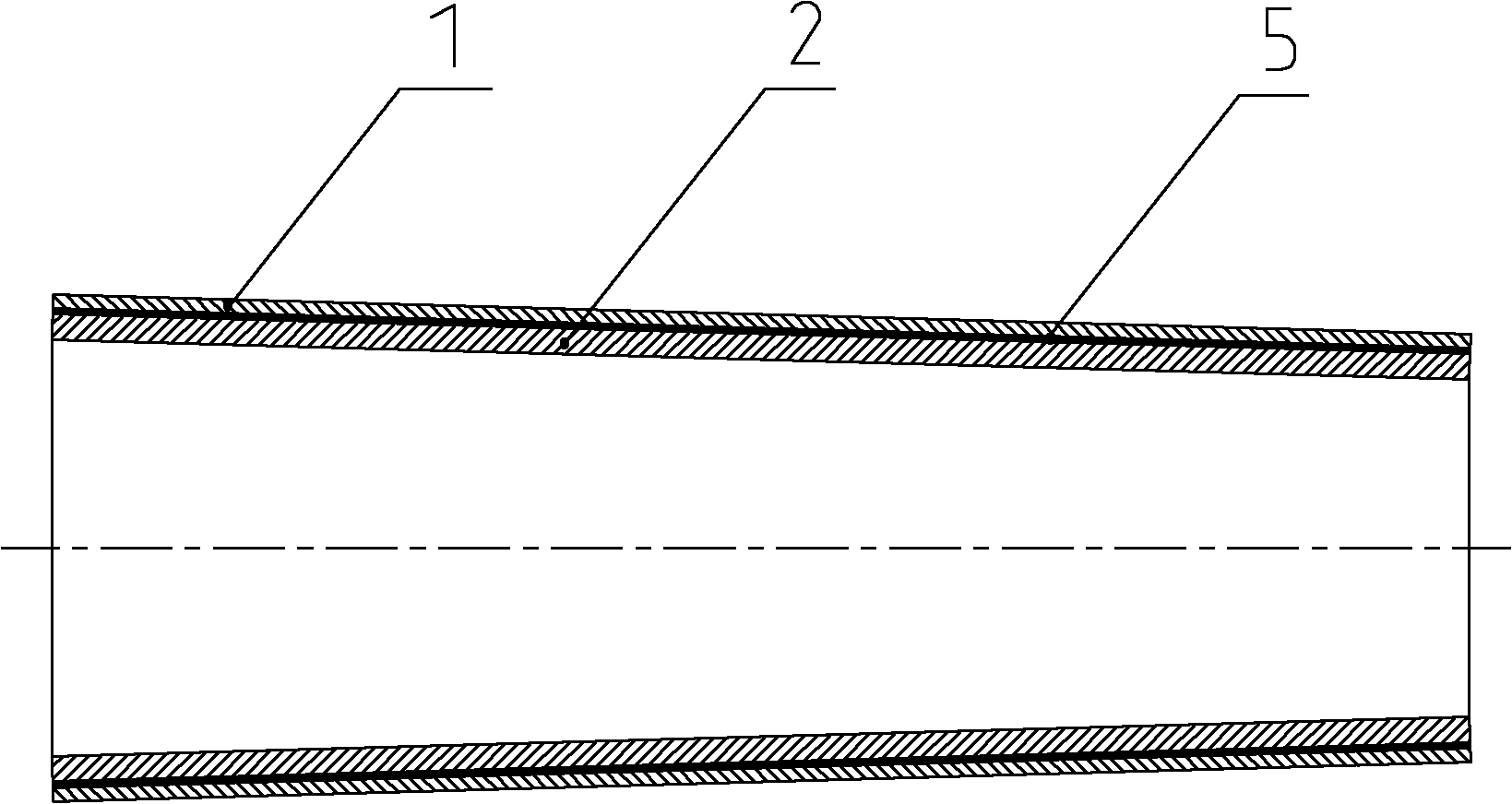 Taper pipe for concrete pumping device and manufacturing method thereof