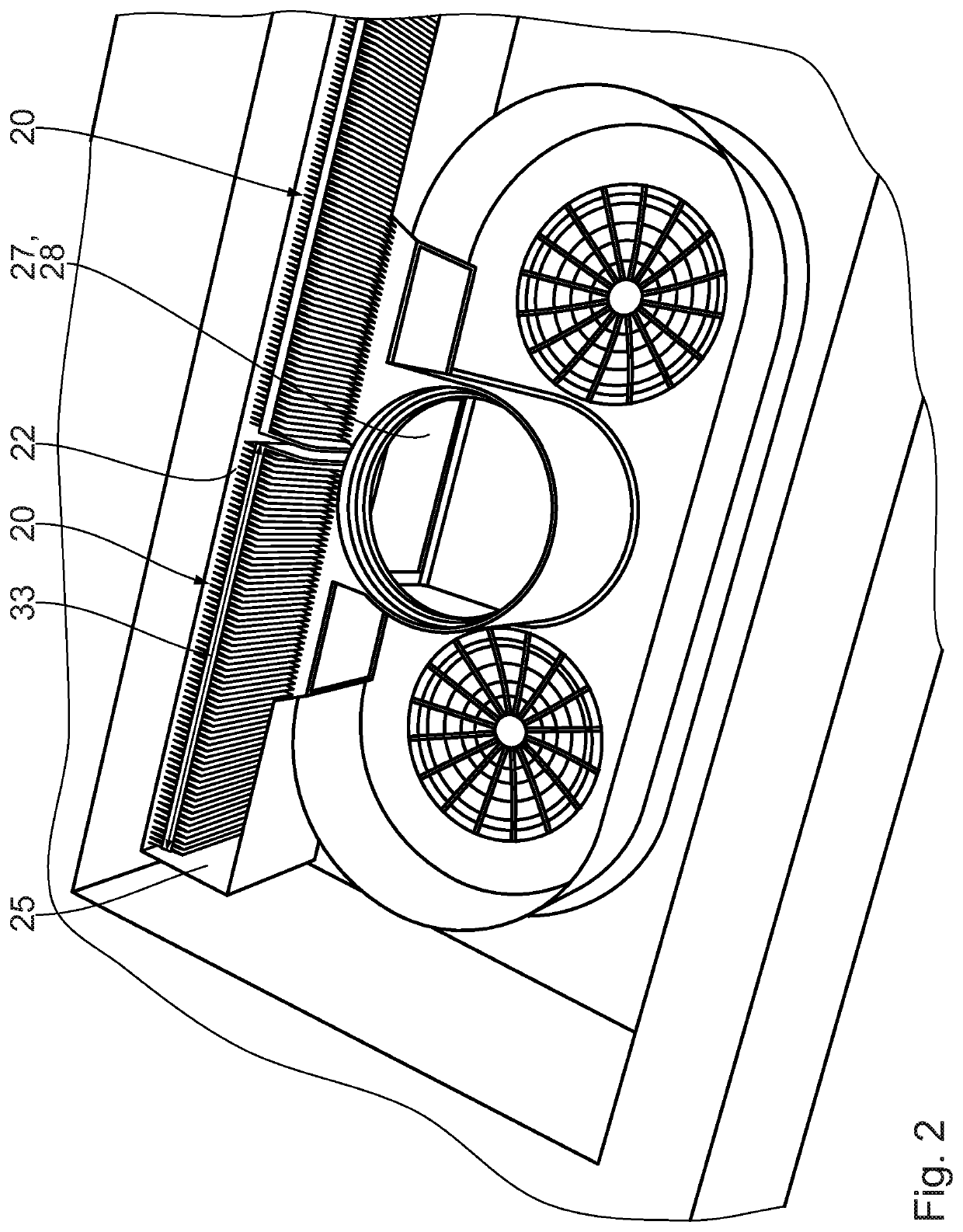 Extractor fan apparatus for extracting cooking vapours downwards