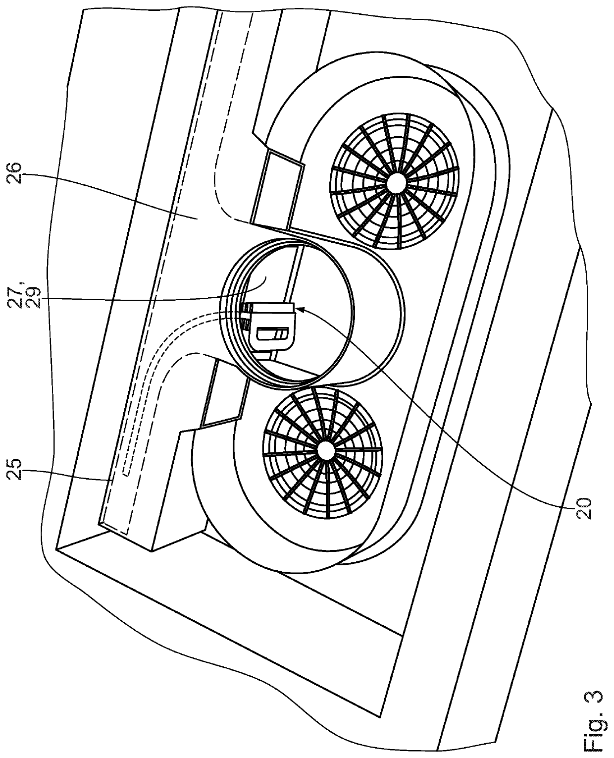 Extractor fan apparatus for extracting cooking vapours downwards