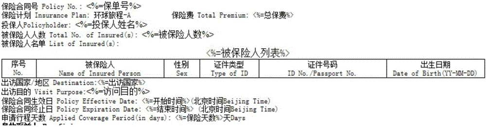 Insurance policy generating method and device