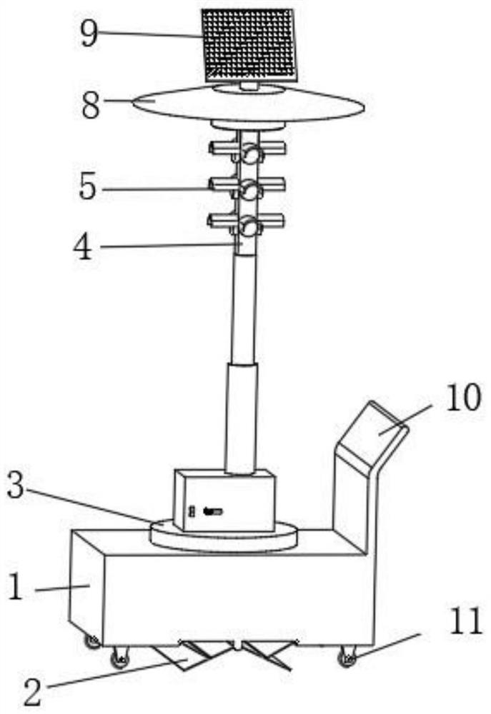 Smart city traffic dispersion lamp for crossroad