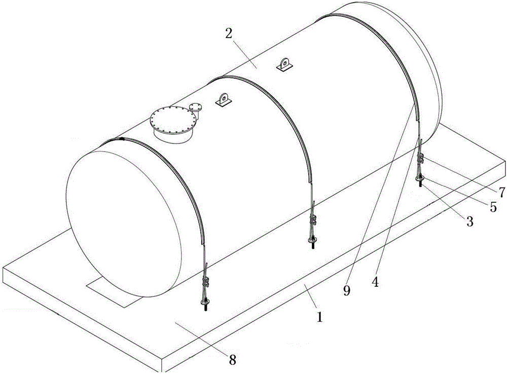 Floating preventing structure for buried storage tank