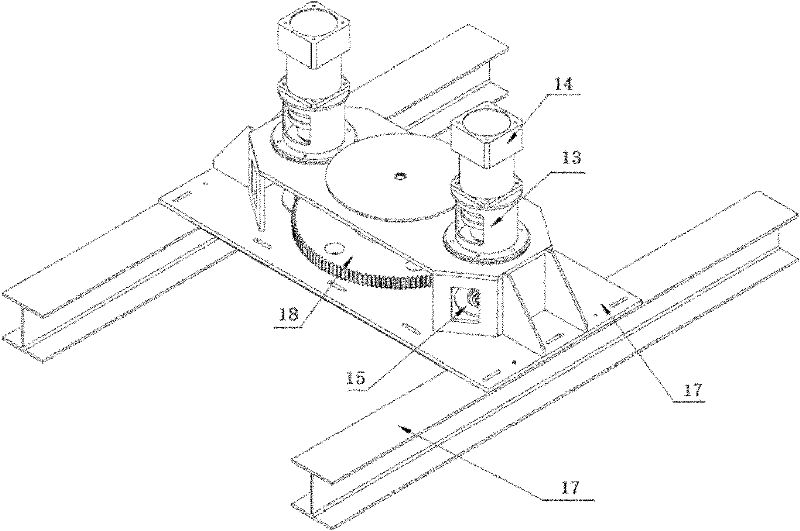 Vortex-induced vibration test device for stand pipe under bidirectional shear flow and bidirectional ladder shear flow