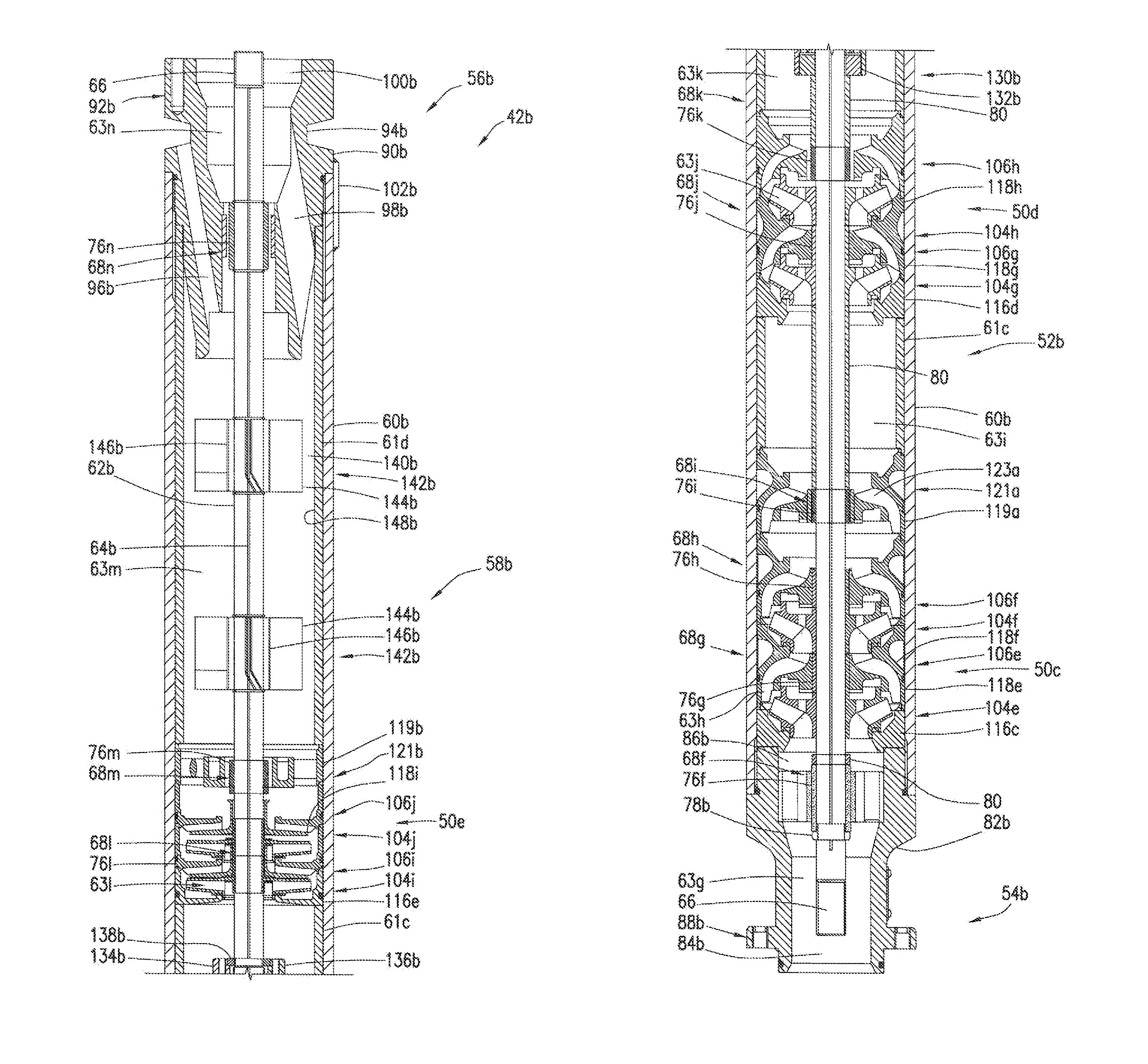 Downhole gas compression separator assembly