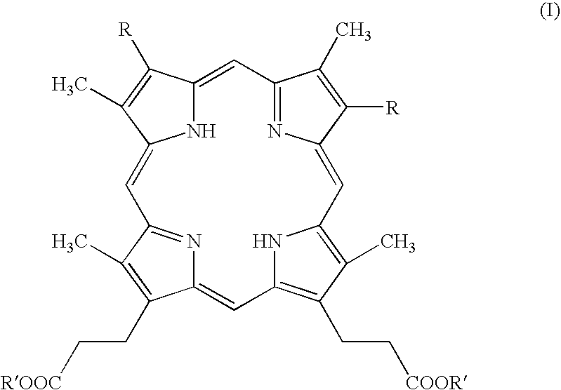 Process for preparing porphyrin derivatives, such as protoporphyrin (IX) and synthesis intermediates