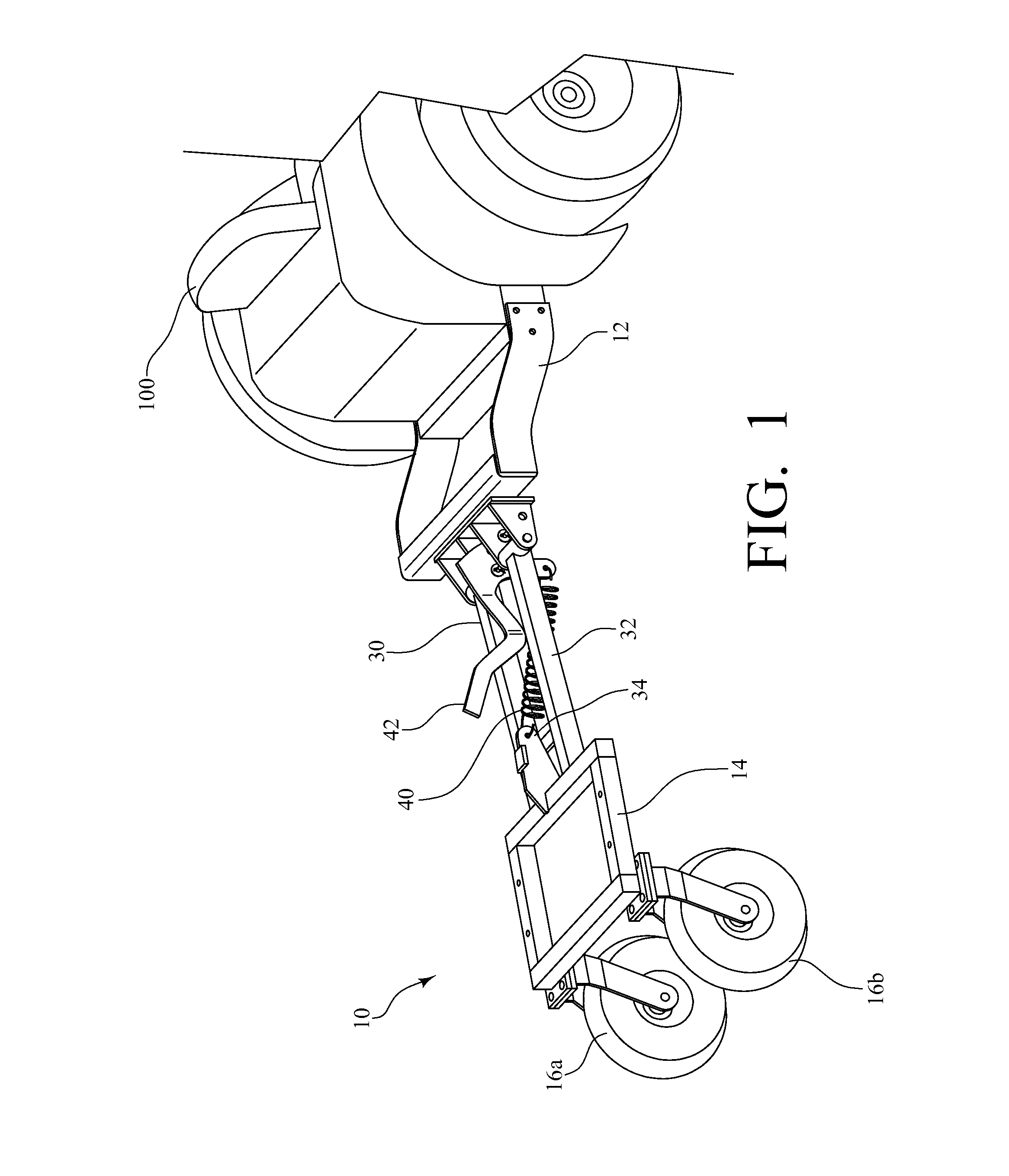 Platform assembly for a towed implement