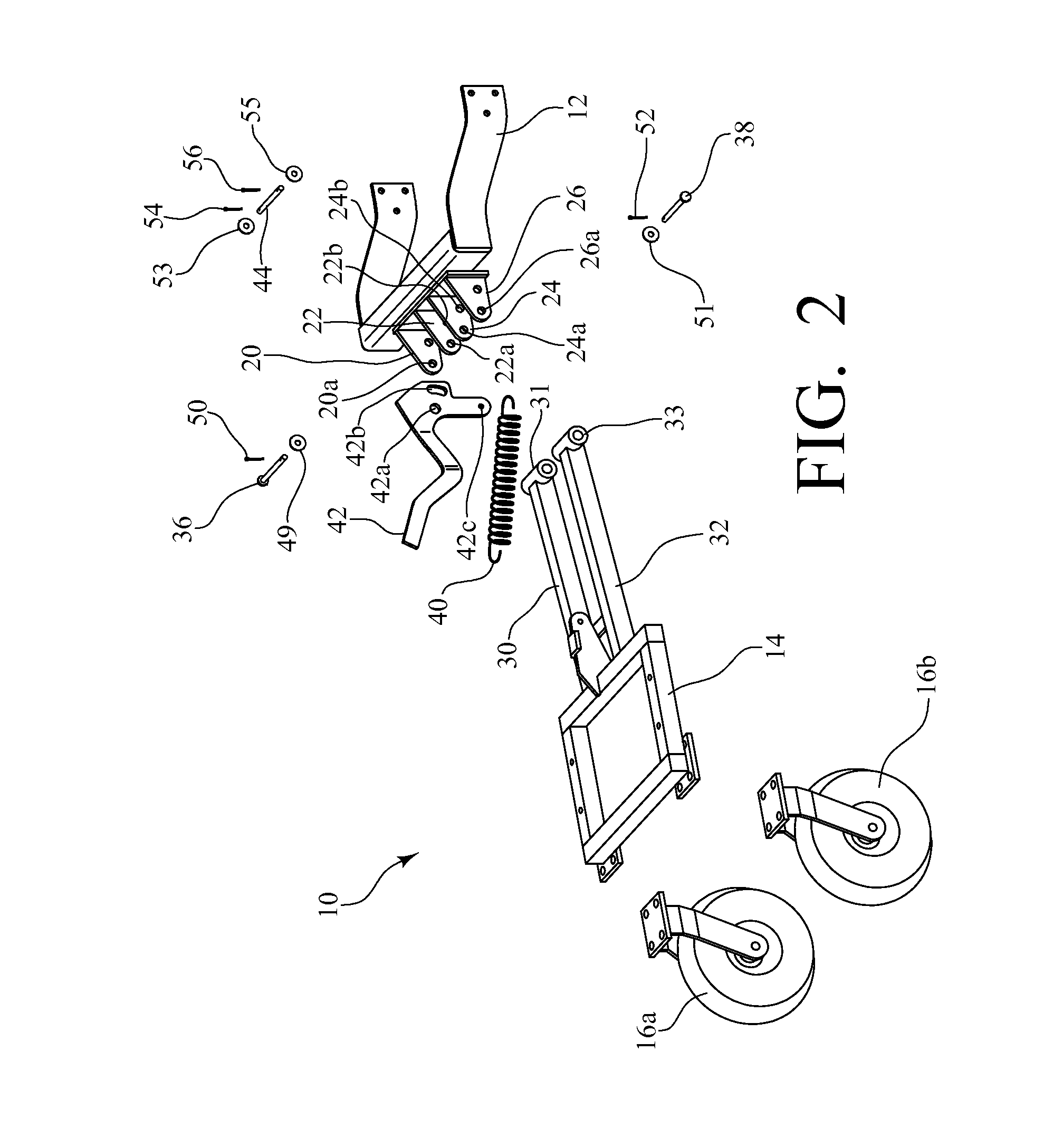 Platform assembly for a towed implement