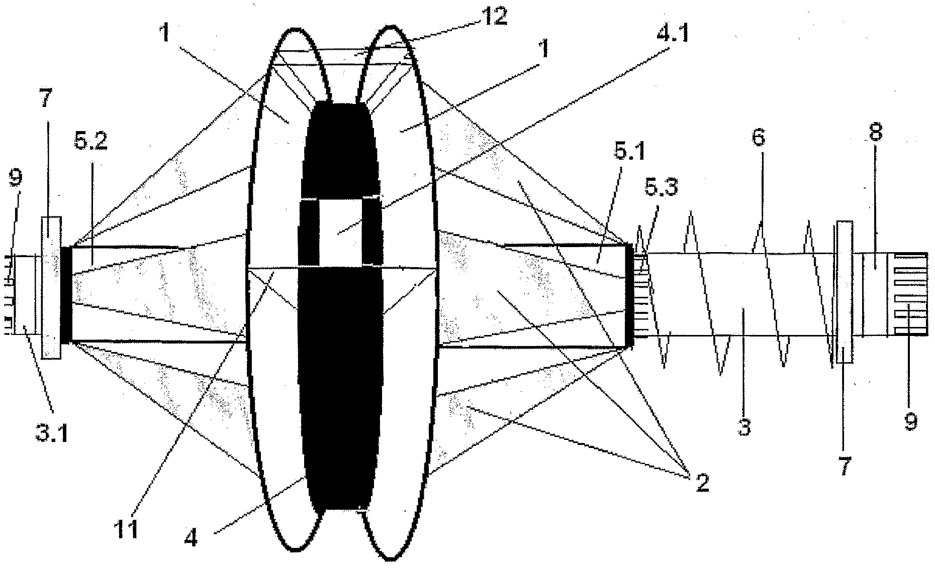 Crushing system with two rotating disk sections and uses thereof