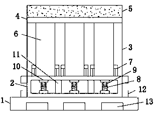 A dry-type transformer seismic support structure