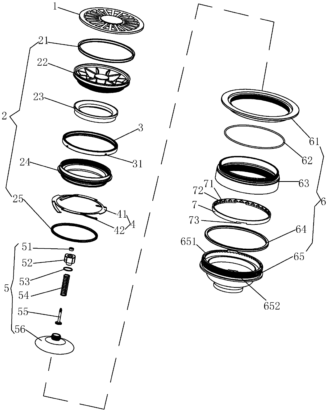 Floor drain with low head loss