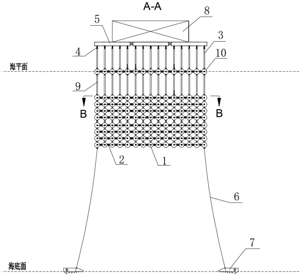 Semi-submersible offshore floating platform with modular space truss structure