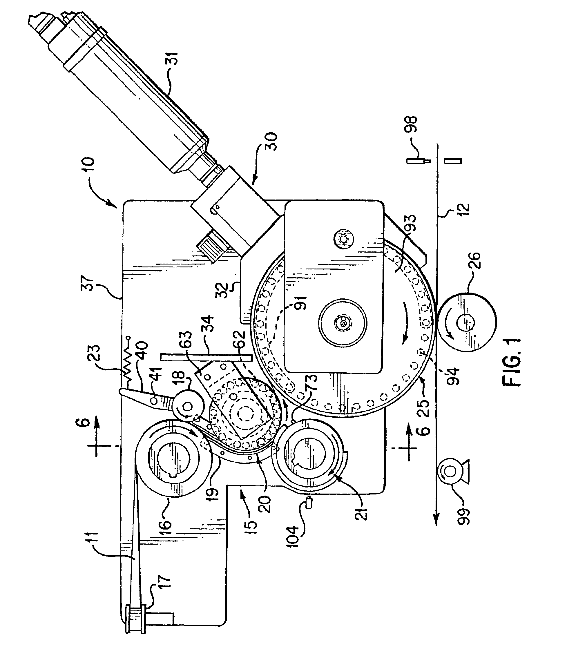 Web material advance system for web material applicator