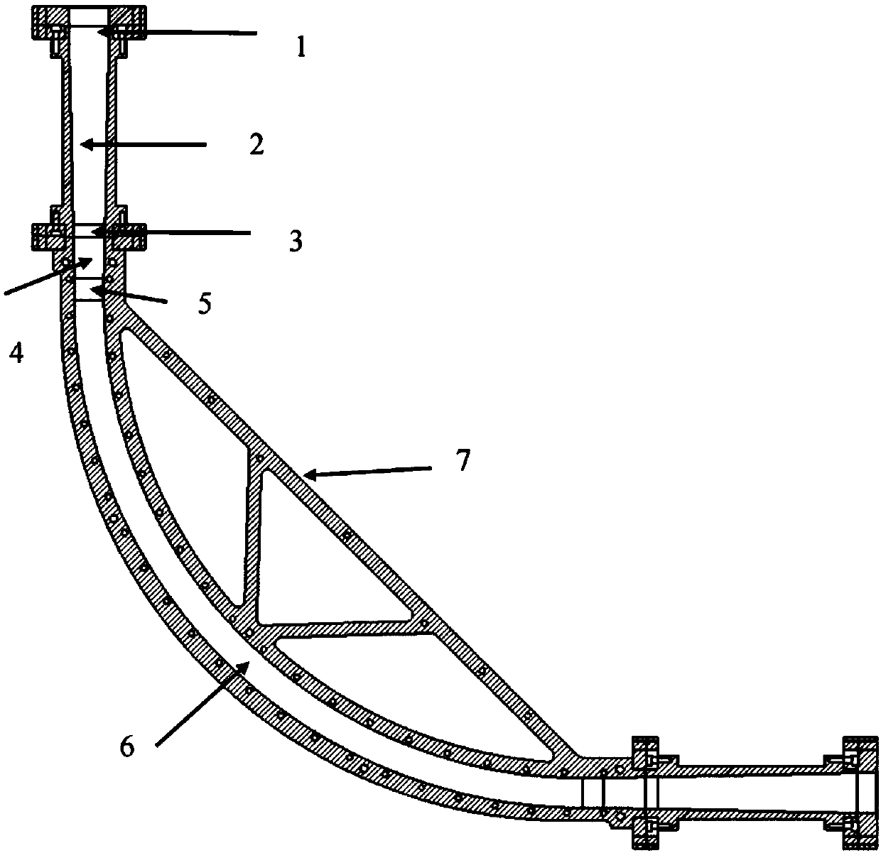 Dual-frequency high-power over-mode waveguide bend