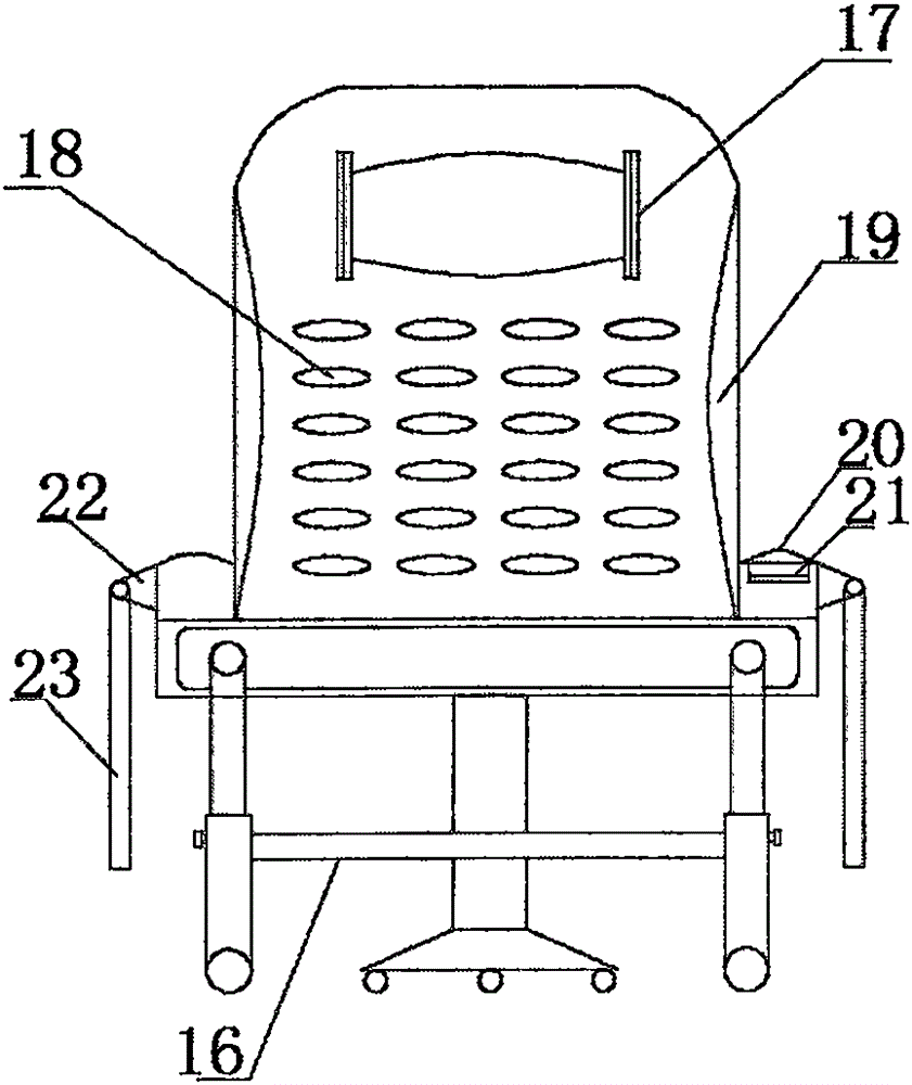 Novel deck chair suitable for different somatotypes