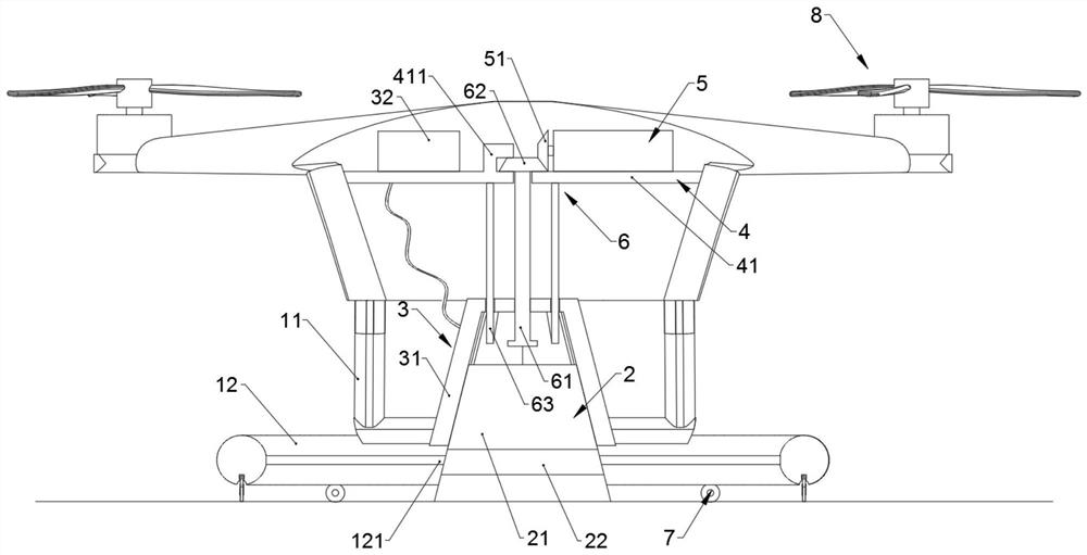 Automatic charging system for rotor unmanned aerial vehicle