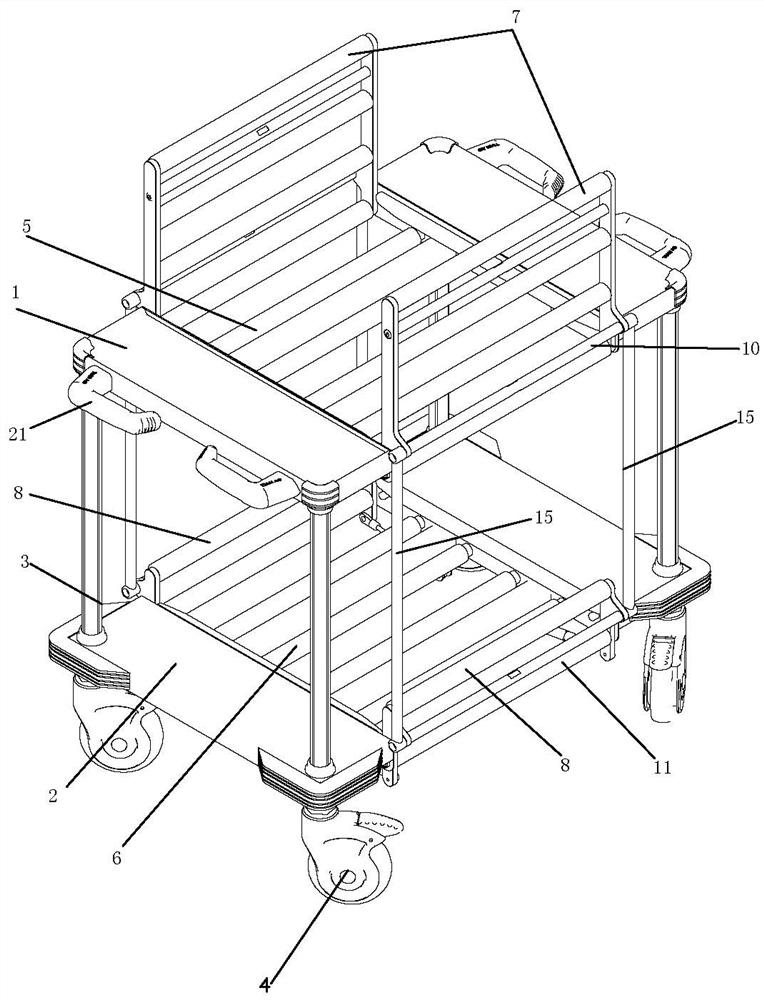 Box type logistics transfer trolley