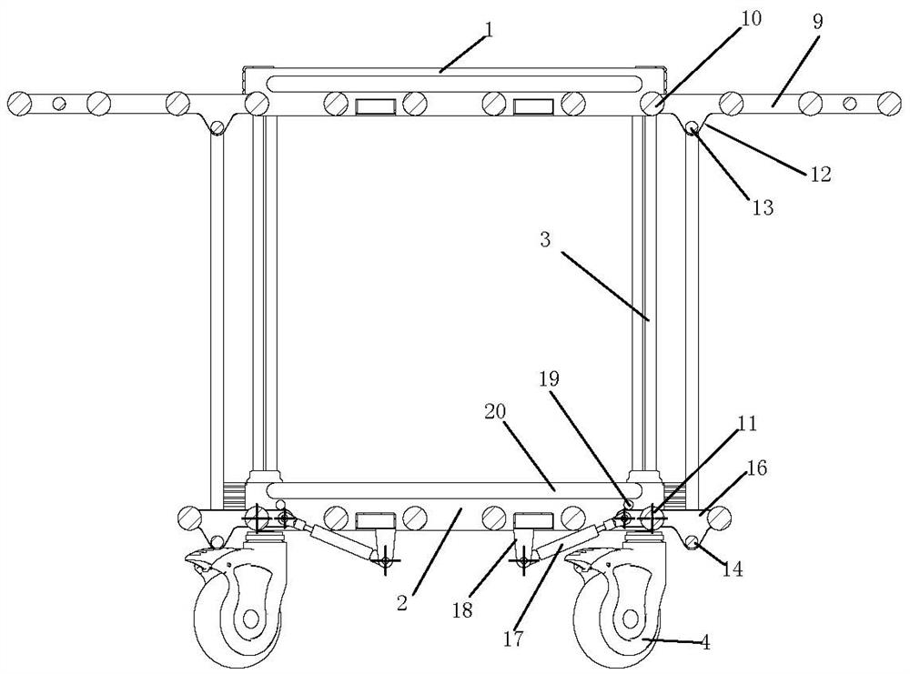 Box type logistics transfer trolley