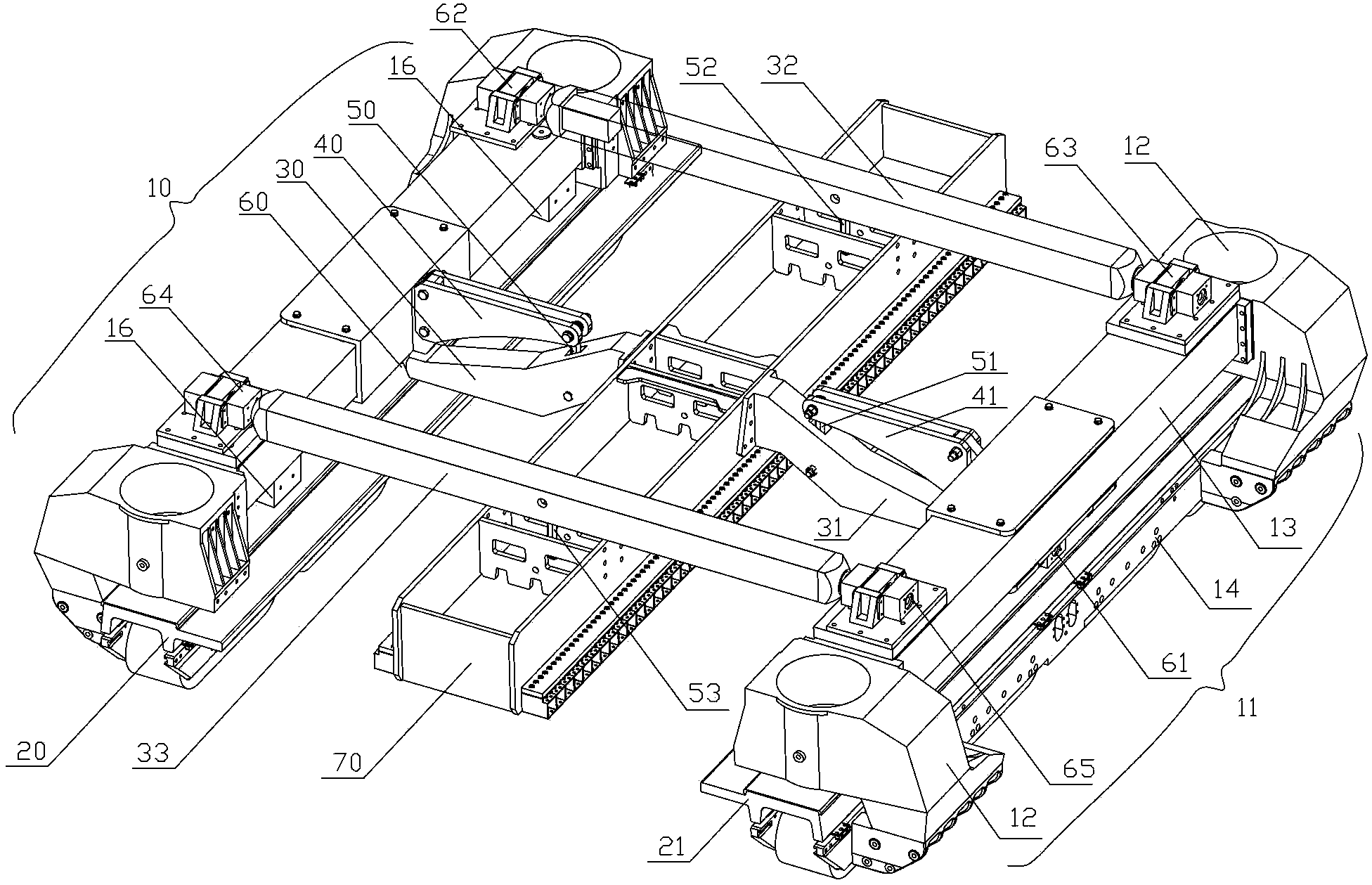 Magnetic suspension vehicle travelling unit in traction linear motor