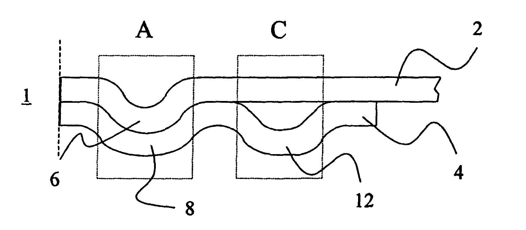 Metal cylinder head gasket without a spacing layer