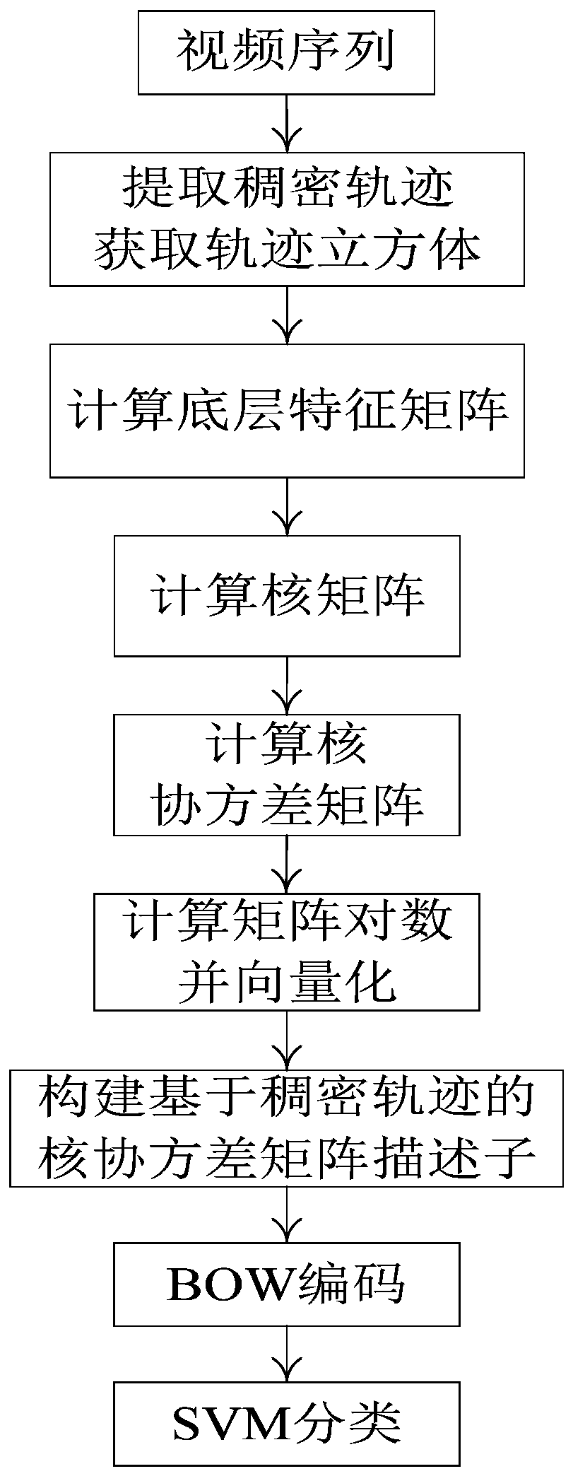 Action Recognition Method Based on Dense Trajectory Kernel Covariance Descriptor