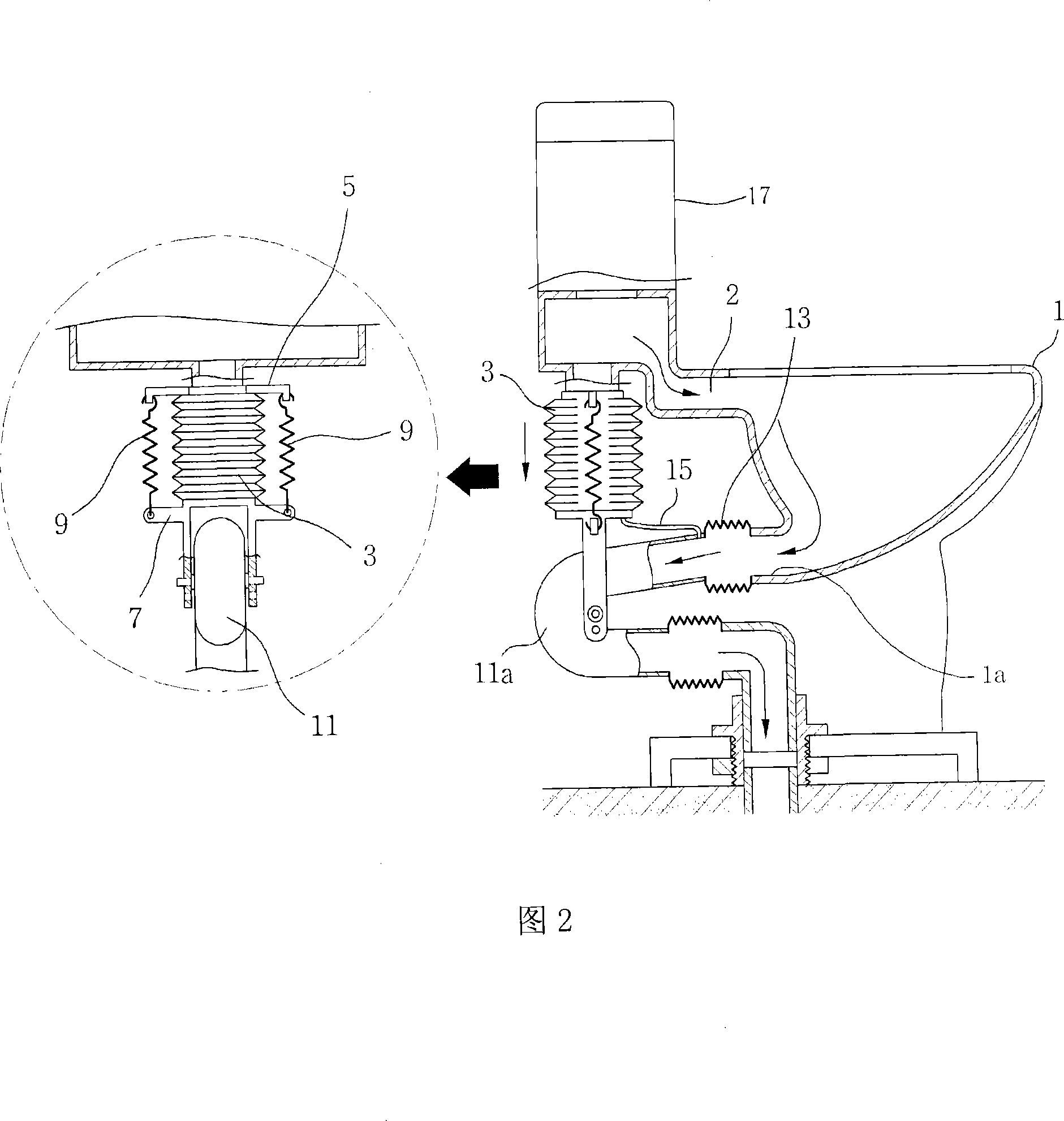 Excretion exhaust apparatus of water closet