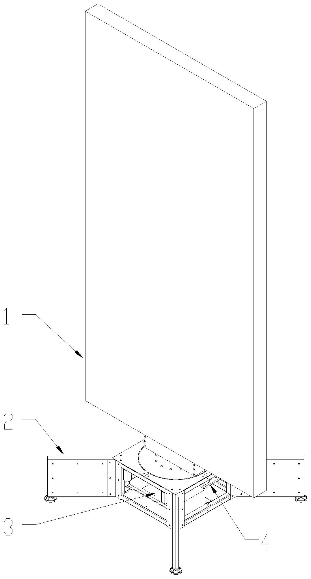 LED heavy-load screen device realizing automatic rotation