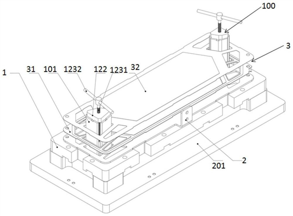 Positioning device and fuel cell stack assembling method