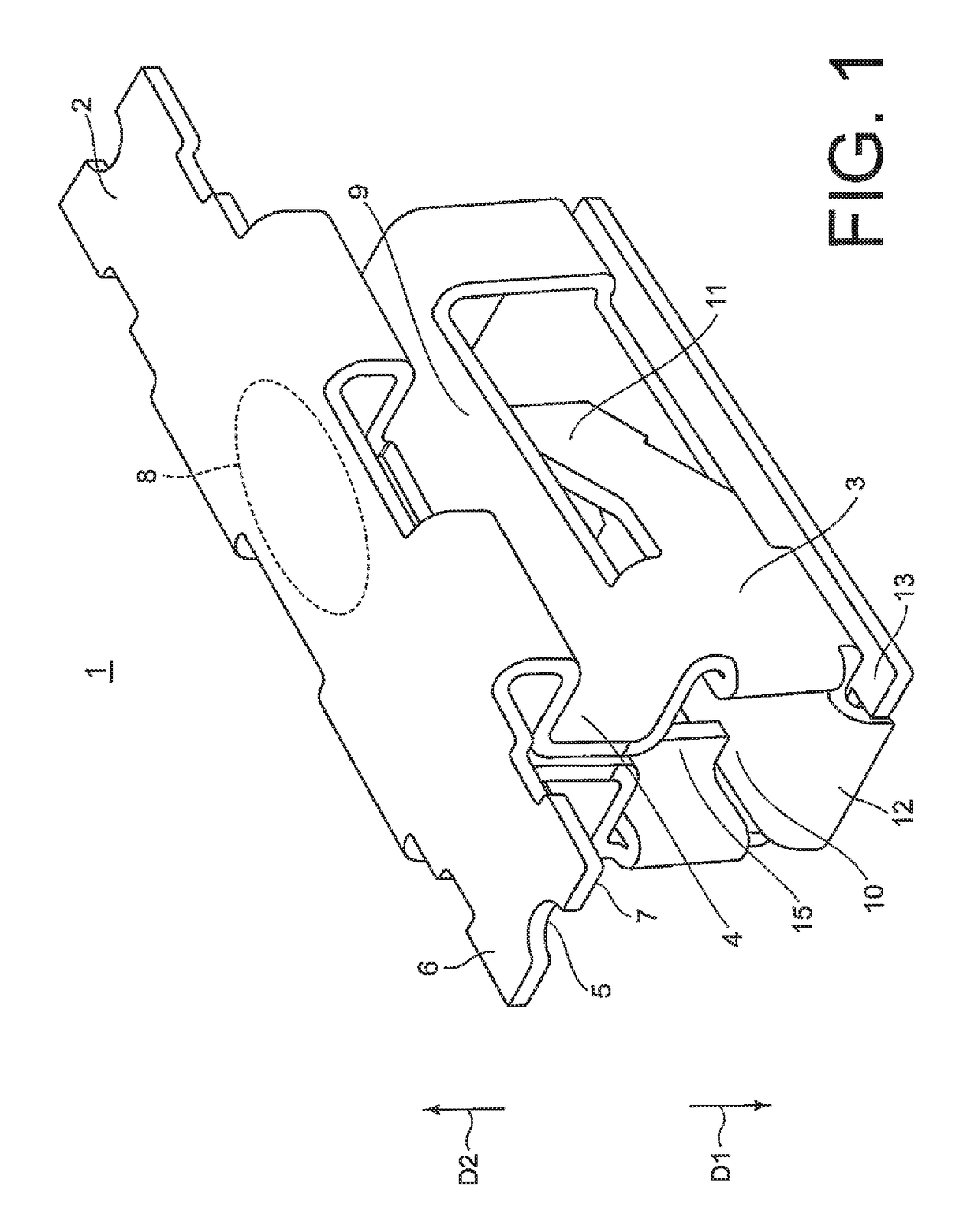 Cable connector with plate-like mounting portion