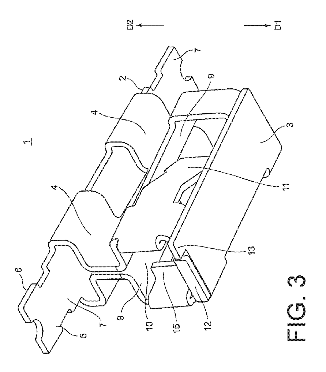 Cable connector with plate-like mounting portion