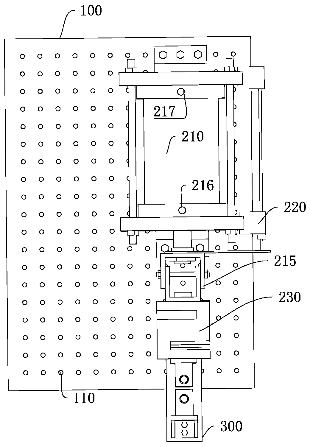 Impact wear experiment device for heat exchange tube