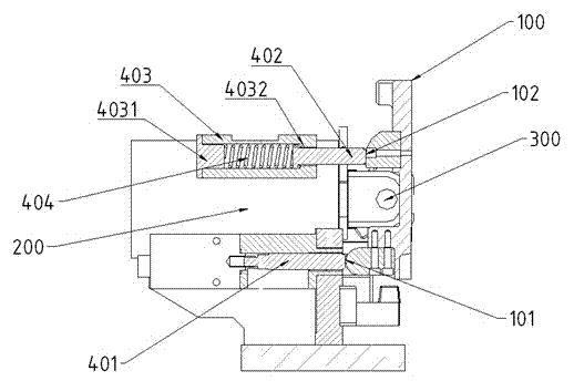 Turnover mechanism of side-drawing die