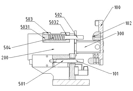 Turnover mechanism of side-drawing die