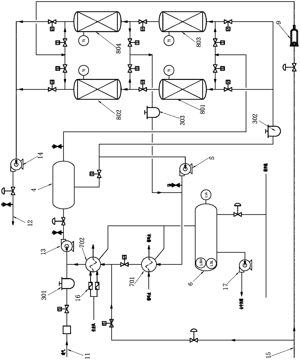 Vehicle-mounted mobile volatile organic compound waste gas treatment device, system and method