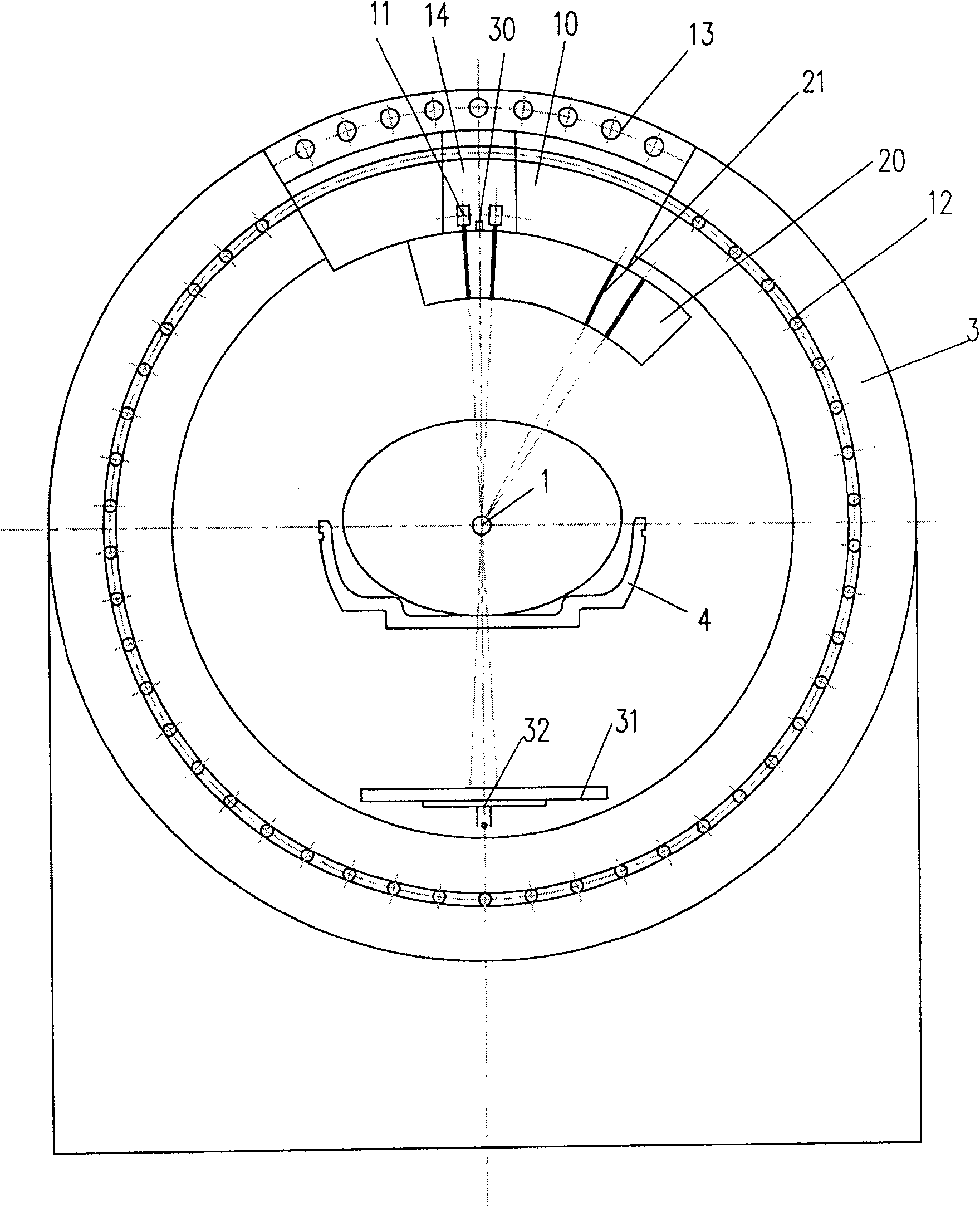 Radiation therapeutical irradiation device