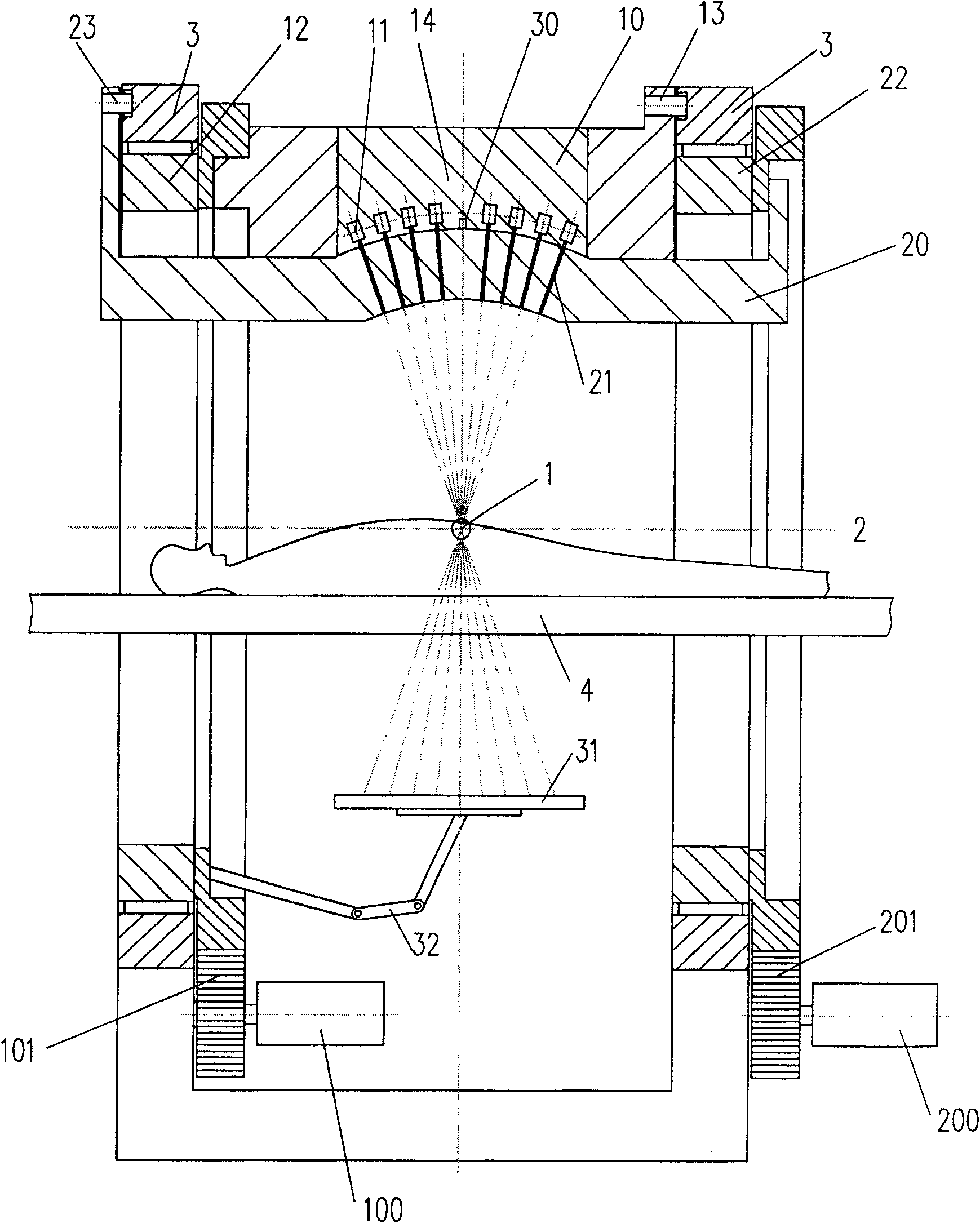 Radiation therapeutical irradiation device