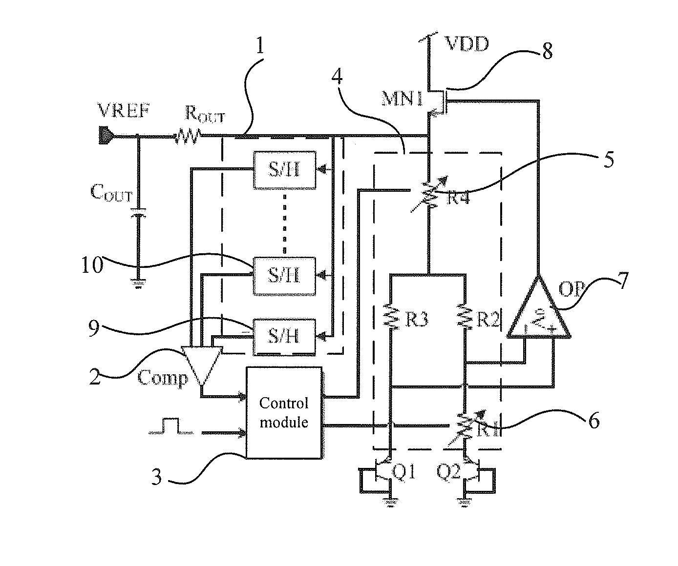 Temperature adaptive bandgap reference circuit