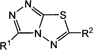 Triazolothiadiazole compounds and preparation method and application thereof