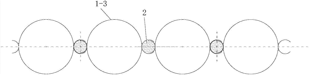 C-C type interlocking steel pipe pile cofferdam and construction method