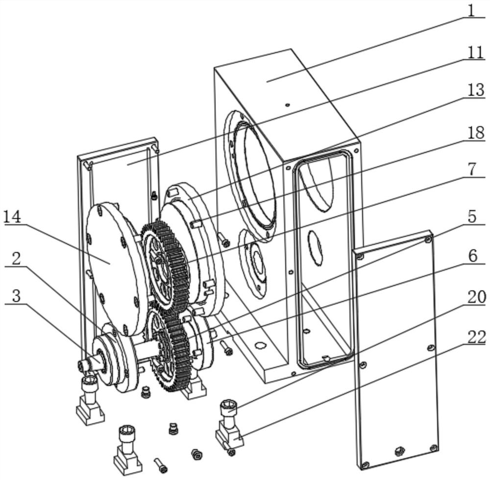 A gearbox for verifying the axial force of oil pump products