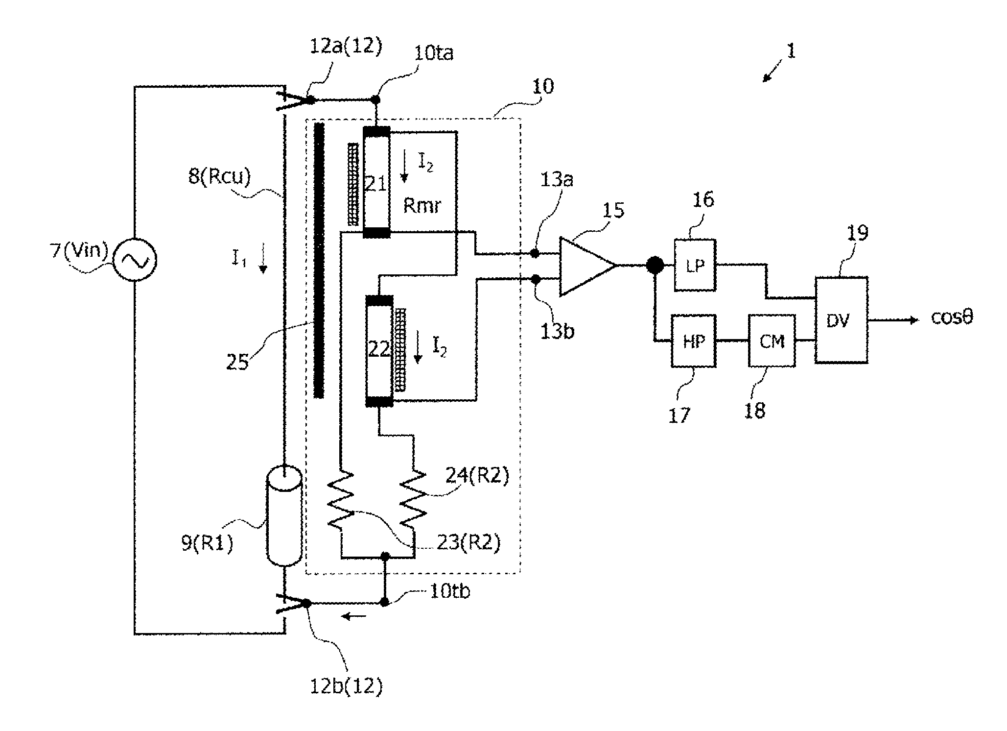 Power factor measurement device