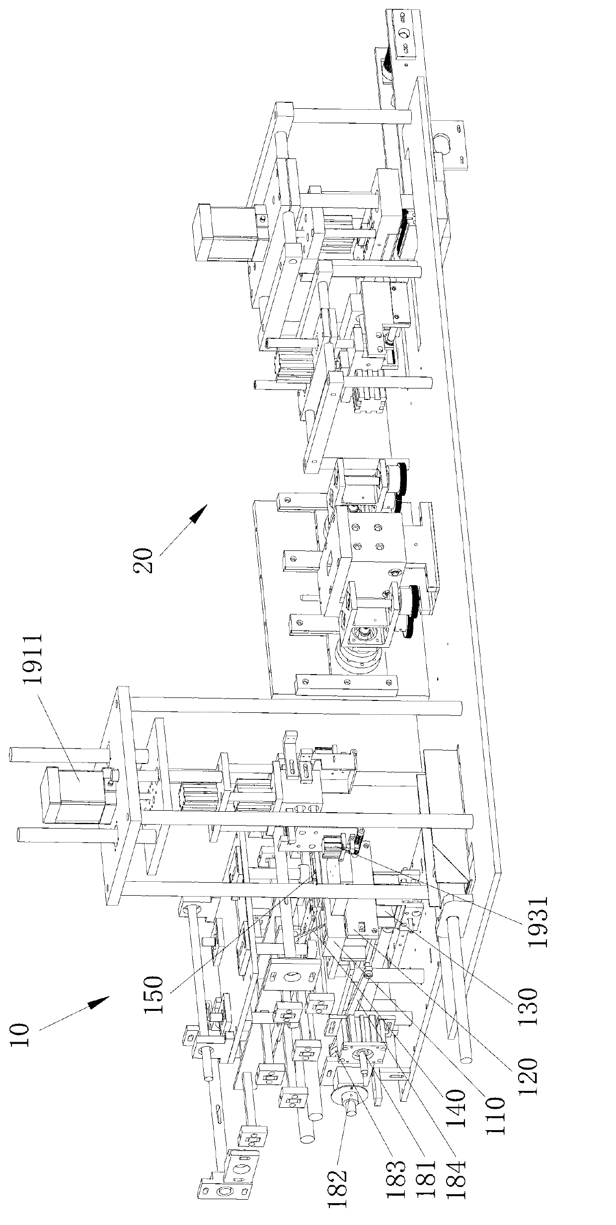 Counting mechanism of medical swab automatic packing machine