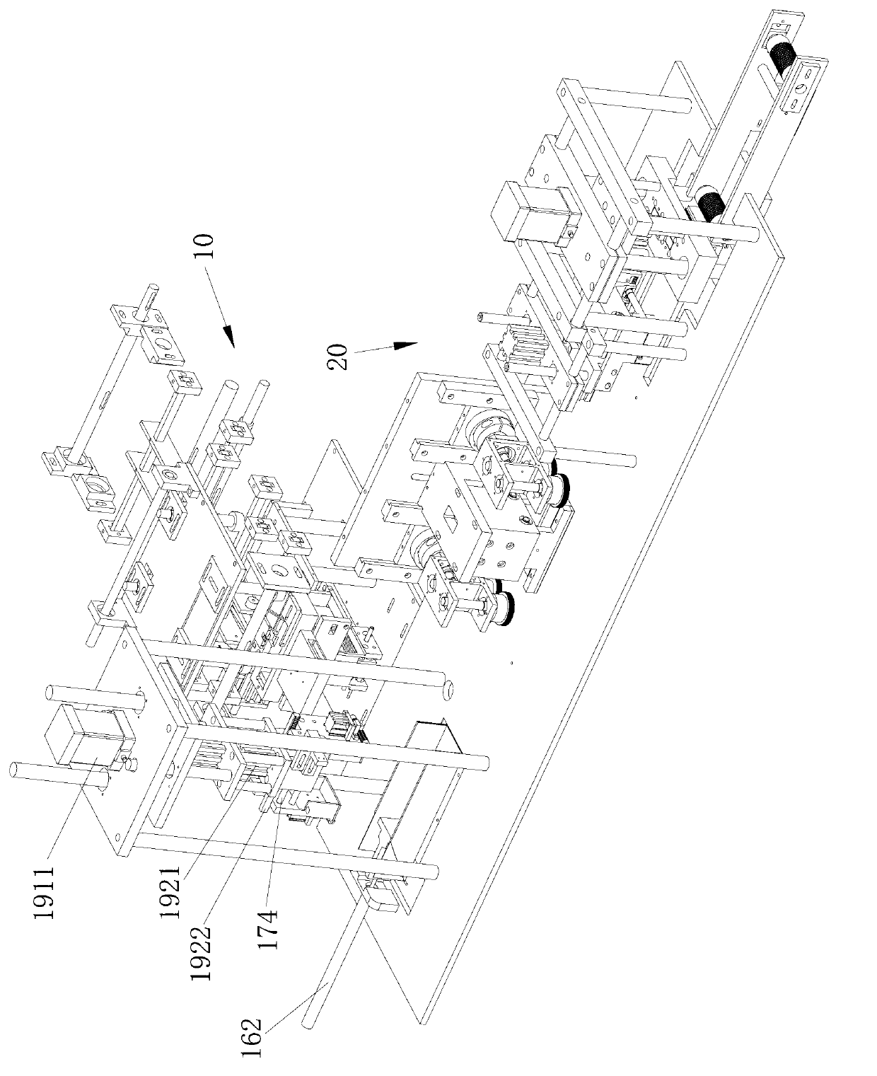 Counting mechanism of medical swab automatic packing machine