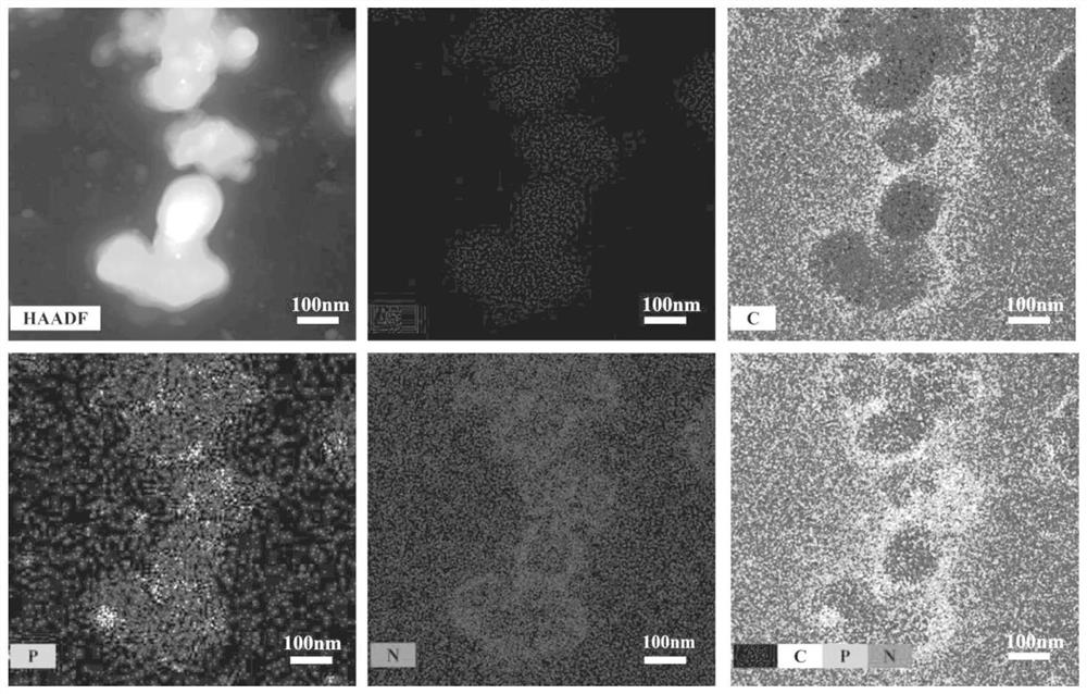 Nitrogen-phosphorus doped two-dimensional carbon/silicon compound and preparation method and application thereof