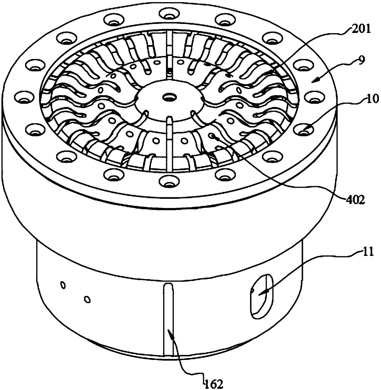 Conveniently adjusted magnetic resonance therapeutic device