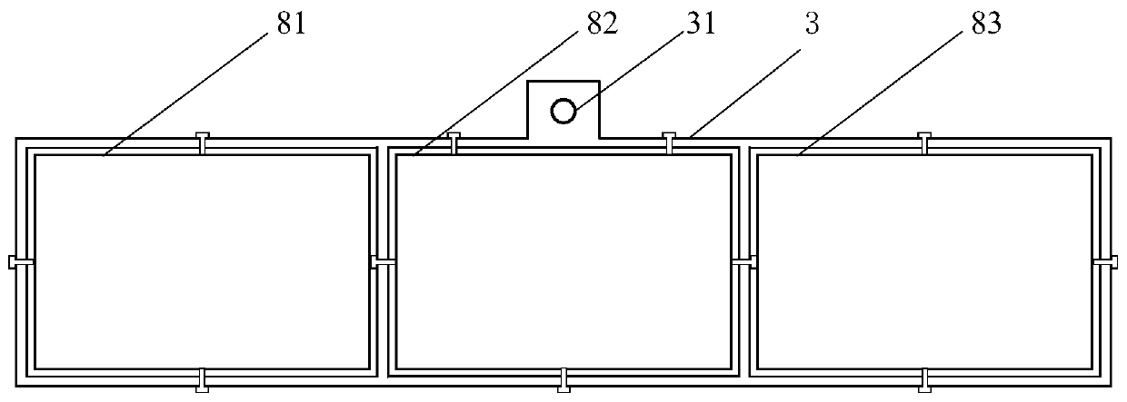 Ultrasonic detection device and method for impact damage of composite material