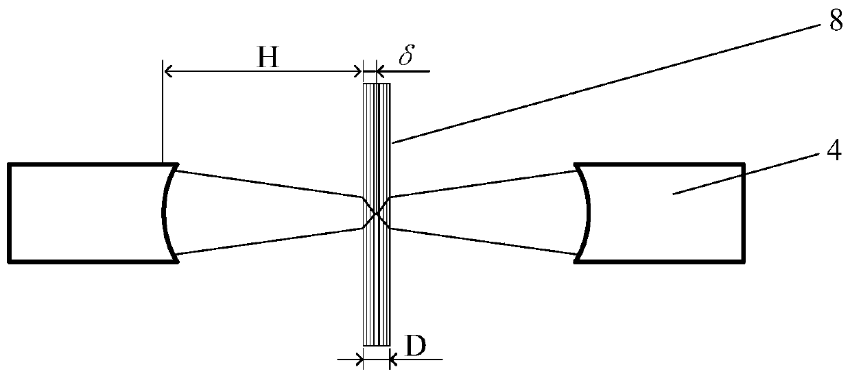 Ultrasonic detection device and method for impact damage of composite material