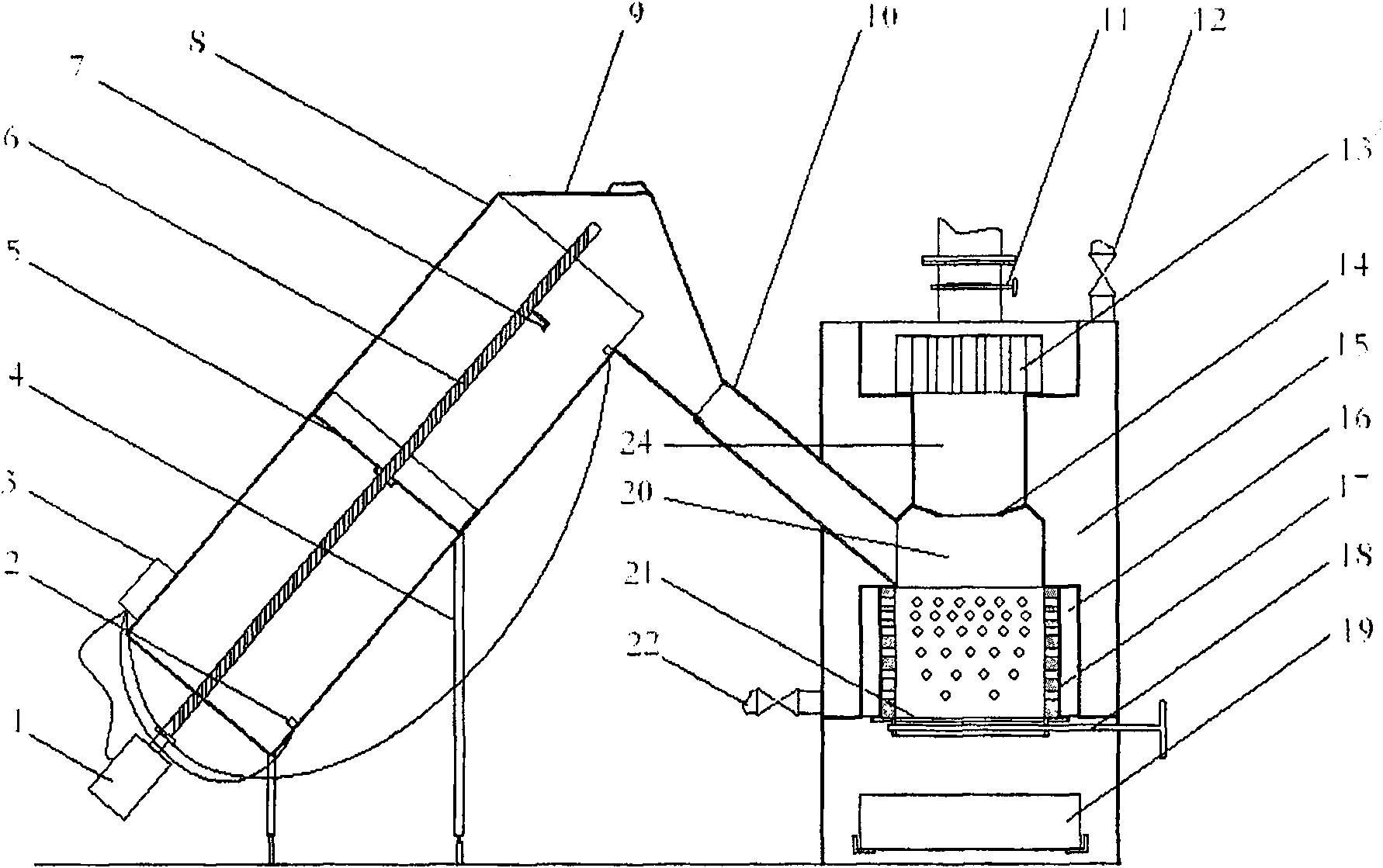 Civil heating stove for automatically feeding with stalk briquette as fuel