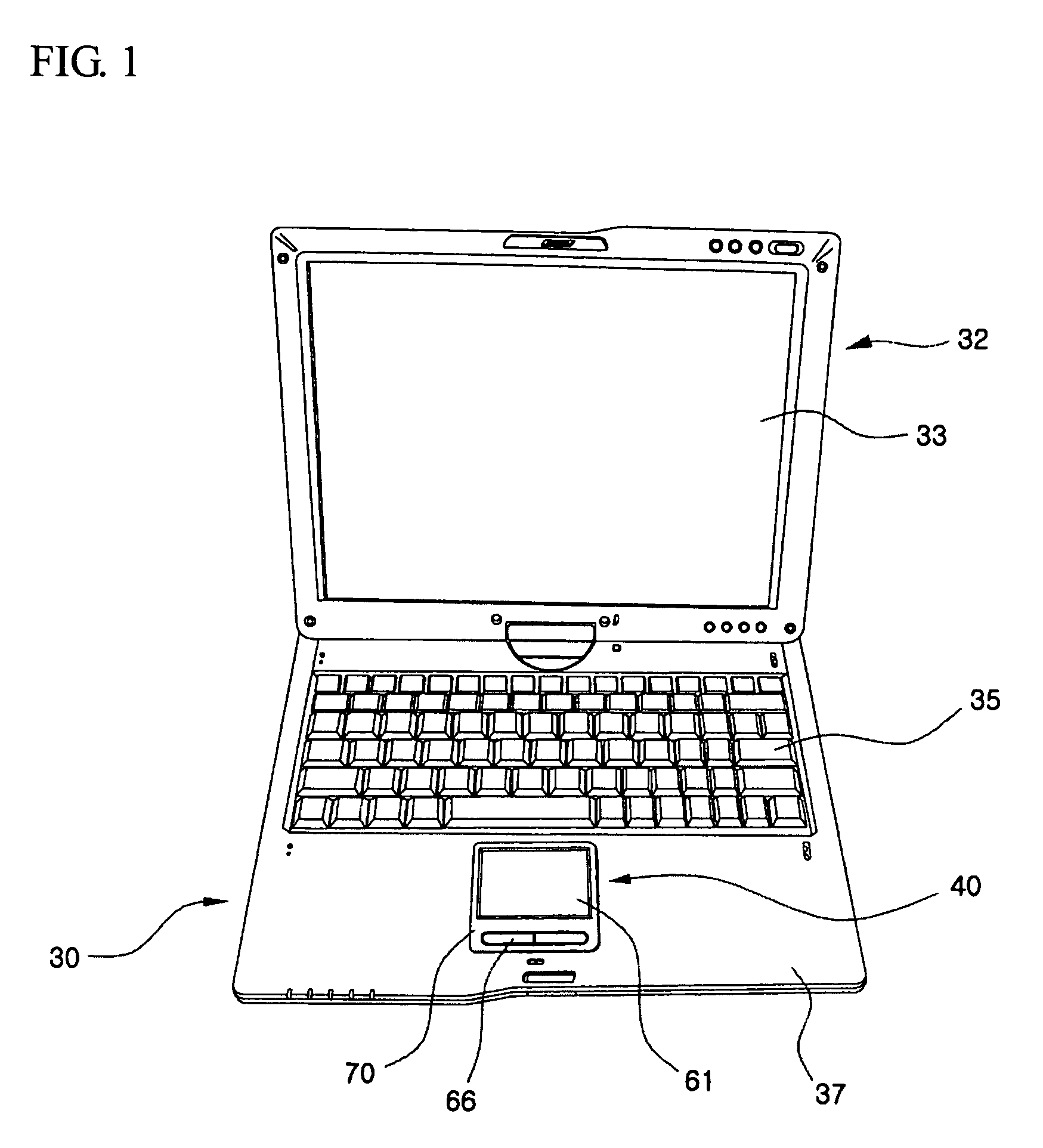 Touch pad device for portable computer